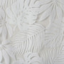 57% Rayon 43% Polyester Palm Leaf Burnout Window Sheer - White MP40-4379