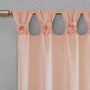 100% Polyester Floral Embellished Cuff Tab Top Solid Window Panel - Blush MP40-5648
