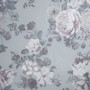 100% Polyester Printed Floral Twist Tab Top Voile Sheer - Grey MP40-6614