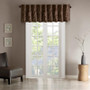 Faux Silk Embroidered Window Valance - Chocolate MP41-4570