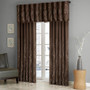 Faux Silk Embroidered Window Valance - Chocolate MP41-4570