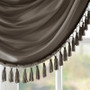 100% Polyester Faux Silk Solid Waterfall Embellished Valance - Pewter MP41-4958