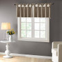 Lightweight Faux Silk Valance With Beads - Pewter MP41-4452
