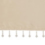 Lightweight Faux Silk Valance With Beads - Champagne MP41-4454