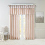 100% Polyester Lightweight Faux Silk Valance With Beads - Blush MP41-6325