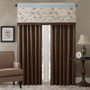 Embroidered Window Valance W/ Lining - Blue MP41-3505