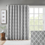 100% Polyester Blackout Printed Window Panel - Grey SS40-0111