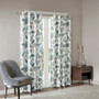 100% Polyester Jacquard Printed Room Darkening Window Panel - Aqua SS40-0009