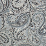 100% Polyester Paisley Printed Total Blackout Window Panel - Grey SS40-0082