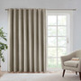 100% Polyester Printed Heathered Window Panel - Taupe SS40-0109