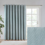 100% Polyester Printed Heathered Window Panel - Aqua SS40-0110