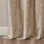 100% Polyester Knitted Jacquard Total Blackout Window Panel - Champagne SS40-0013