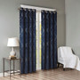 100% Polyester Knitted Jacquard Total Blackout Window Panel - Navy SS40-0101
