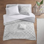 100% Polyester Brushed Microfiber Metallic Printed 8Pcs Complete Bed And Sheet Set - Full ID10-1578