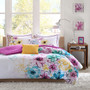 100% Polyester Peach Skin Printed 5Pcs Comforter Set - Full/Queen ID10-169