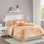 100% Polyester Peach Skin Printed 5Pcs Comforter Set - Full/Queen ID10-002