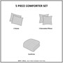100% Polyester Metallic Triangle Printed Comforter Set - King/Cal King ID10-1704