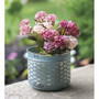 *Vintage Blue Metal Basketweave Pot G60296 By CWI Gifts