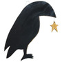 Primitive Crow W/Star Plaque