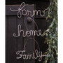 Farm Family Home Script Metal Ornament 3 Asstd (Pack Of 3).
