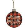 *Merry Christmas Buffalo Check Bulb Sign G70037 By CWI Gifts