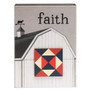 Faith Family Farming Quilt Star Box Sign 3 Asstd (Pack Of 3).