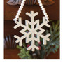 Distressed Wooden Snowflake Beaded Ornament G34713 By CWI Gifts