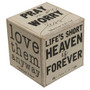 Pray More Worry Less Six-Sided Block G34572 By CWI Gifts