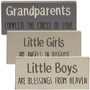 Little Boys Little Girls Stoneware Block 3 Asstd (Pack Of 3).
