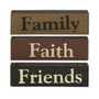 Faith Family Friends Block 3 Asstd (Pack Of 3). Not A Set