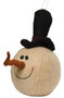 Fabric Snowman Head Ornament GAD414 By CWI Gifts