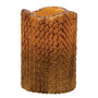 Burnt Mustard Honeycomb Timer Pillar G84487 By CWI Gifts