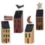 4/Set Little Houses G33091 By CWI Gifts