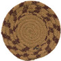 Burgundy/Tan Braided Coaster G01167 By CWI Gifts