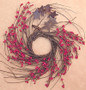 Red Pip And Star Twig Wreath - 10" (5 Pack)