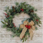 Brush Pine W/Red Bells Wreath FISB63080 By CWI Gifts
