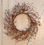 Burgundy And Gold 14" Holiday Stars Pip Wreath