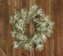 Flocked Pine Wreath With Pinecones, 18"