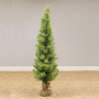 Skinny Pine Tree With Burlap Base, 5Ft