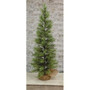 Skinny Long Needle Pine Tree With Burlap Base 4'