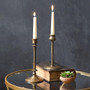 (Set Of 2) Brass Taper Candle Holders