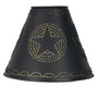 4" X 10" X 8" Star Punched Tin Shade - Black