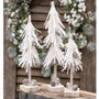 White Glittered Pinecone Tree 8" F15063