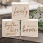 *Family Engraved Block 3 Asstd. (Pack Of 3) G35168 By CWI Gifts