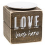 *Love Lives Here Candle Block G90452