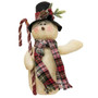 Plaid Scarf & Top Hat Candy Cane Snowman GDxQ09467