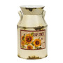 Cream Distressed Sunflower Milk Can GHDY19010