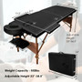 Black New 84"L Portable Massage Table Facial Spa Bed Tattoo With Free Carry Case - (Hb85207Bk)