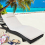 Black Outdoor Rattan Chaise Lounge Chair (Hw52051)