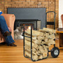 Iron Rolling Firewood Carrier Wood Mover (Gt2889)